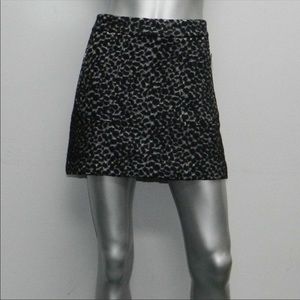 NWT W118 by WALTER BAKER Grey Cheetah Print Tiffany miniskirt